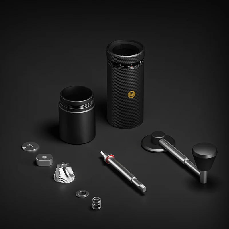 Manual Coffee Grinder External Adjustment 0.015mm Burr Inside Hand Espresso Grinder Mill