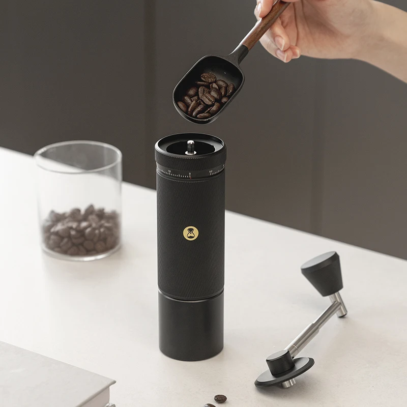 Manual Coffee Grinder External Adjustment 0.015mm Burr Inside Hand Espresso Grinder Mill