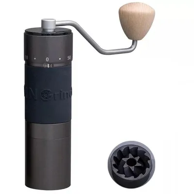 Manual Coffee Grinder Portable Mill 420 Stainless Steel 48mm Stainless Steel Titanium Plating Burr