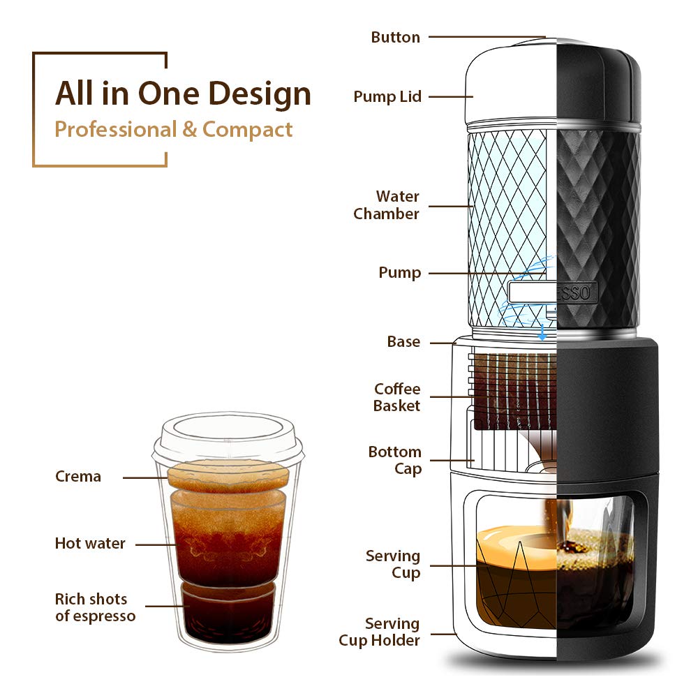 Manual Espresso Machine Portable Coffee Maker