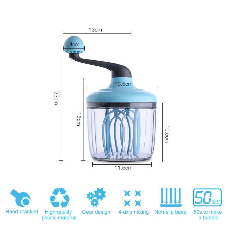 Manual Hand Mixer Hand Crank Beater
