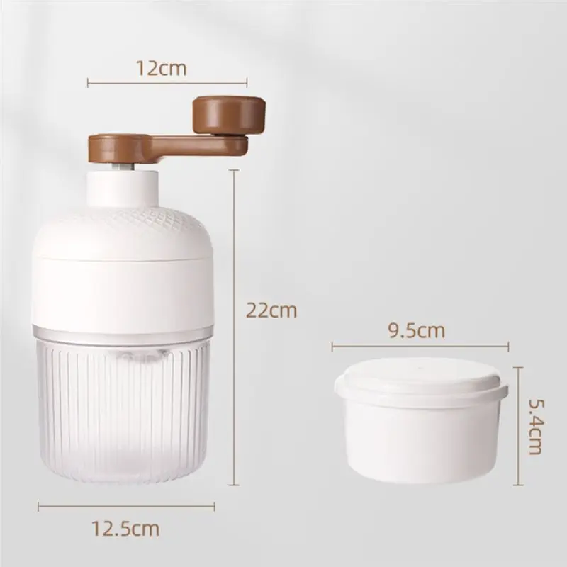 Manual Ice Crusher with Stainless Steel Blades – Portable Ice Shaver for Snow Cones and Slushies