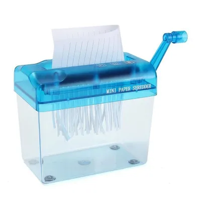 Manual Paper Shredder Office Tool