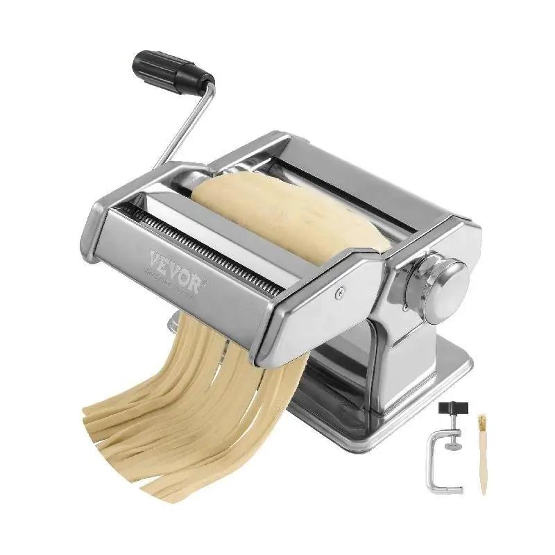 Manual Pasta Maker Machine Set Stainless Steel Slicer Fresh Noodle Rollers Cutter Home-Appliance Manual Pasta Maker Machine Set Stainless Steel Slicer Fresh Noodle Rollers Cutter Home-Appliance