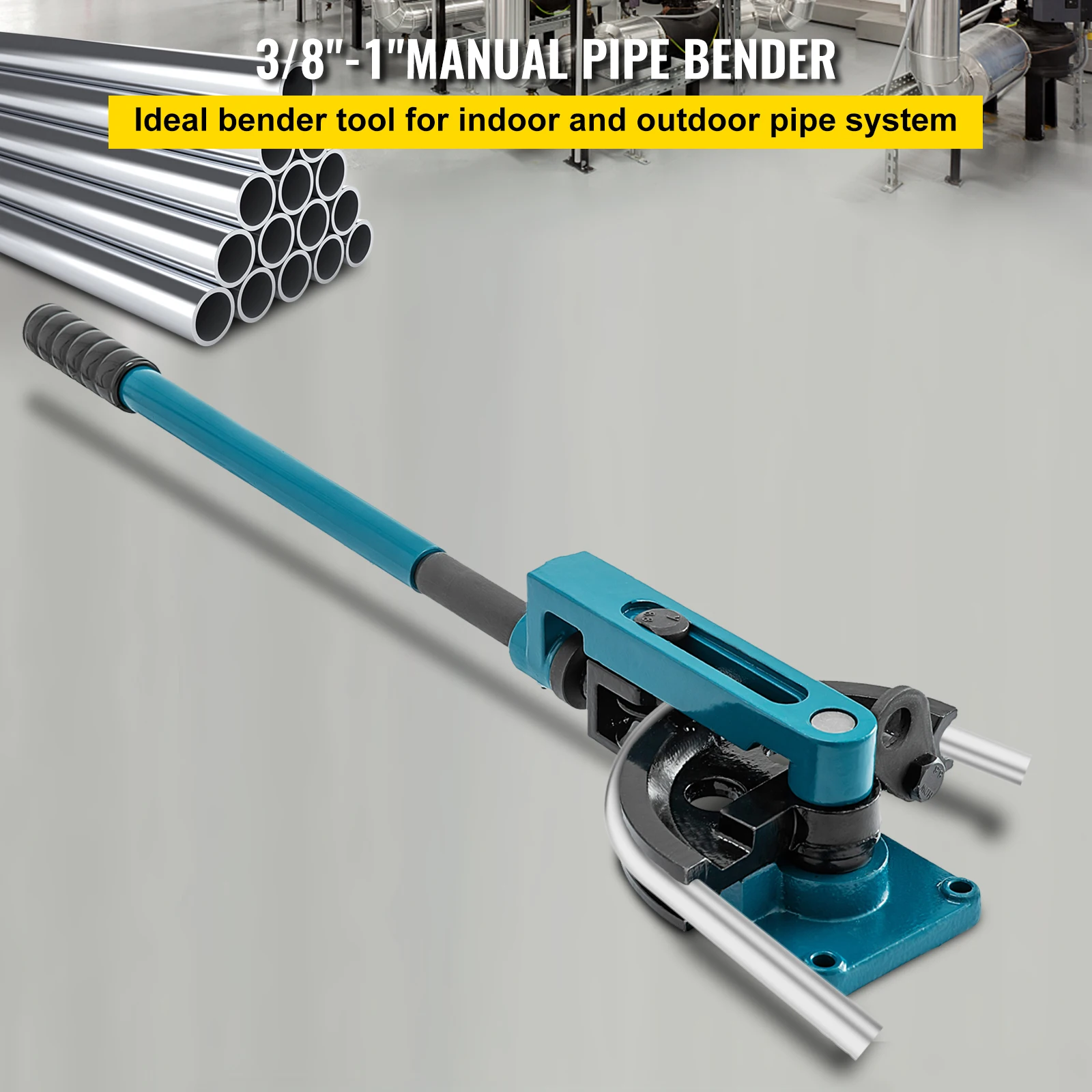 Manual Pipe Bender for Diameters 10-25mm Multifunction 3/8″-1″ Bending Range Carbon Steel Steel Copper Tube Bending Manual Pipe Bender for Diameters 10-25mm Multifunction 3/8″-1″ Bending Range Carbon Steel Steel Copper Tube Bending