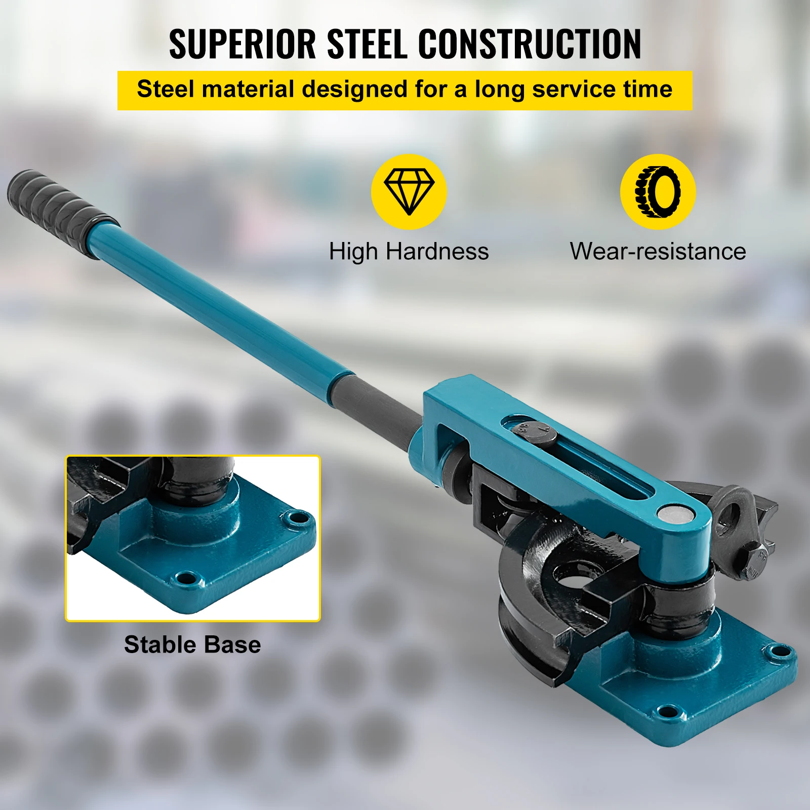 Manual Pipe Bender for Diameters 10-25mm Multifunction 3/8″-1″ Bending Range Carbon Steel Steel Copper Tube Bending Manual Pipe Bender for Diameters 10-25mm Multifunction 3/8″-1″ Bending Range Carbon Steel Steel Copper Tube Bending