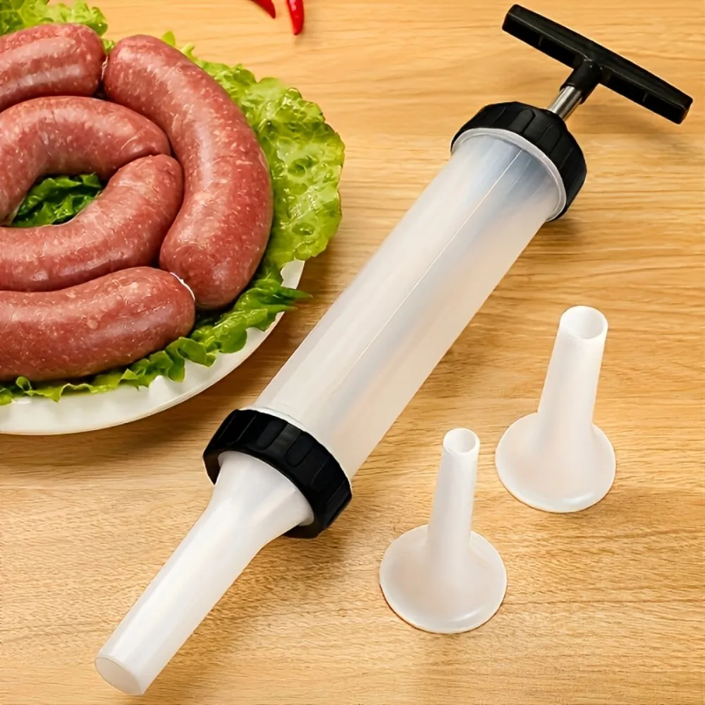 Manual Sausage Stuffing Machine Handheld Sausage Maker Tool Syringe for Homemade Sausage Kitchen Gadget for Party Food