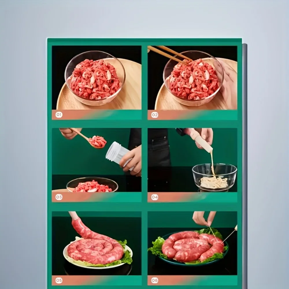 Manual Sausage Stuffing Machine Handheld Sausage Maker Tool Syringe for Homemade Sausage Kitchen Gadget for Party Food