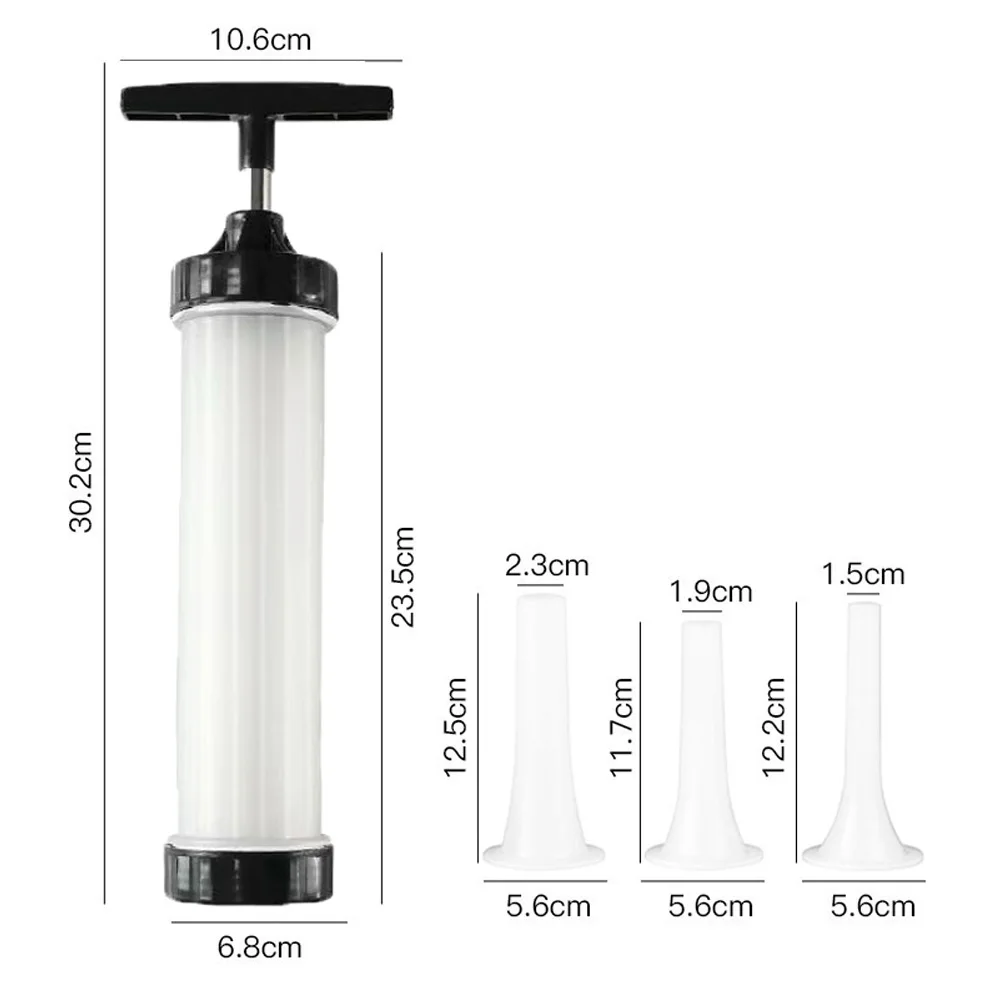 Manual Sausage Stuffing Machine Handheld Sausage Maker Tool Syringe for Homemade Sausage Kitchen Gadget for Party Food