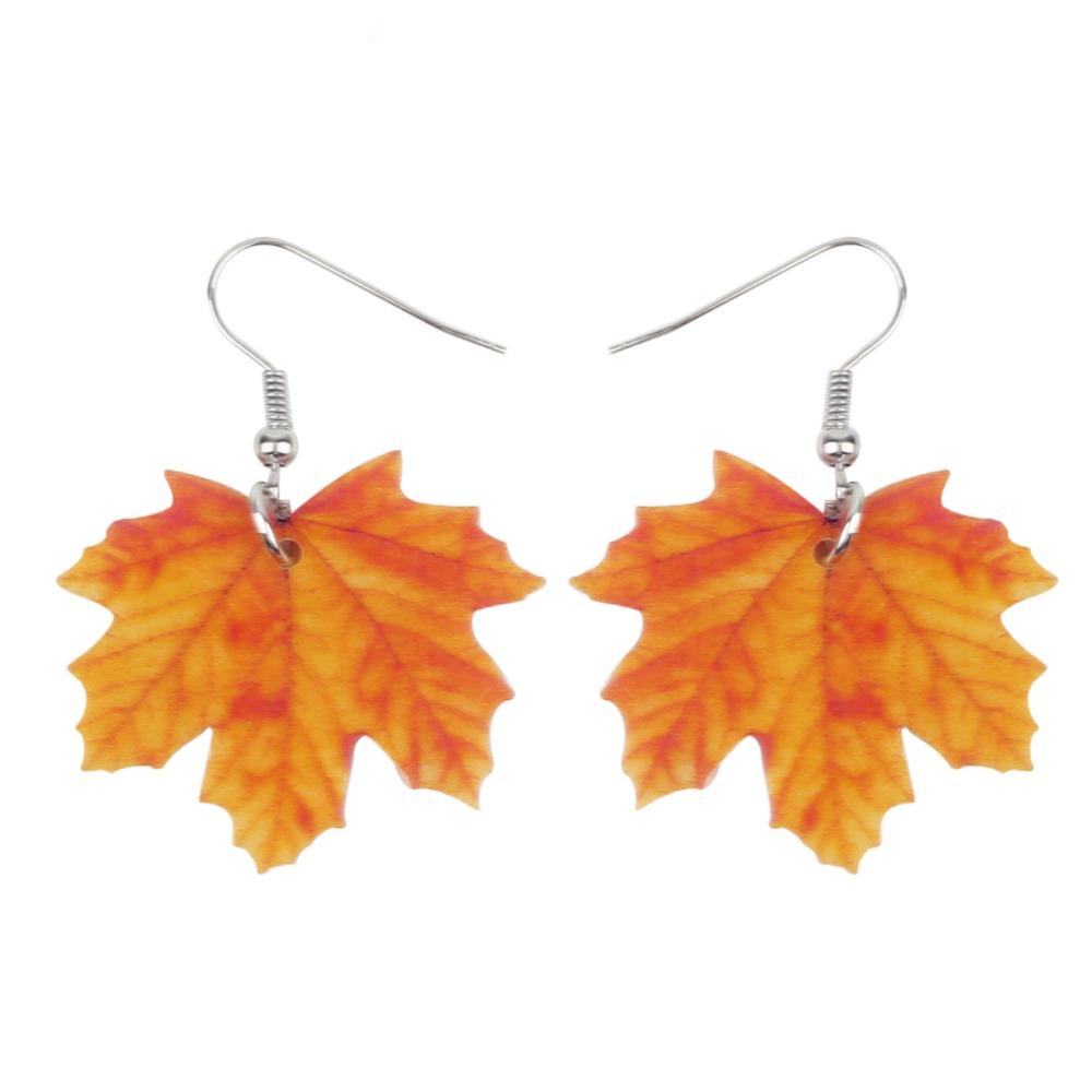 Maple Leaf Earrings Ladies Accessory