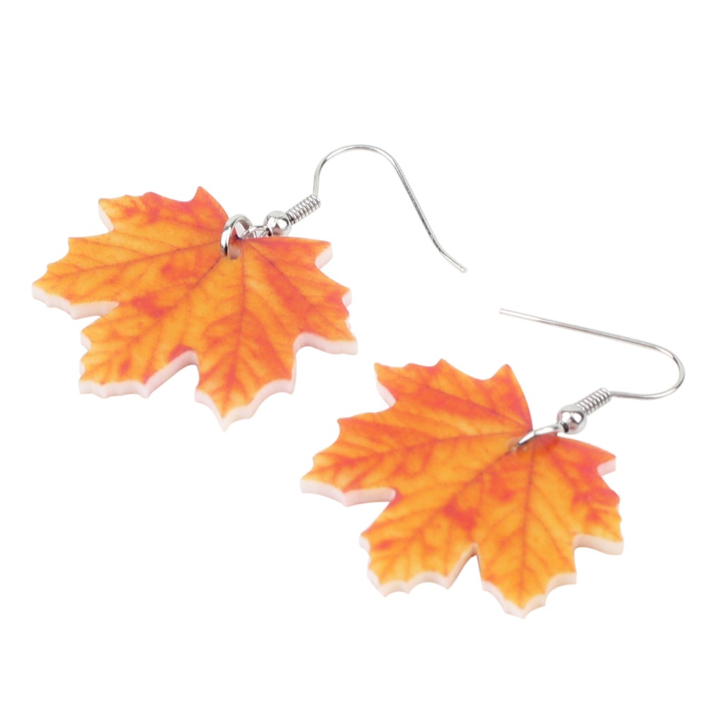 Maple Leaf Earrings Ladies Accessory