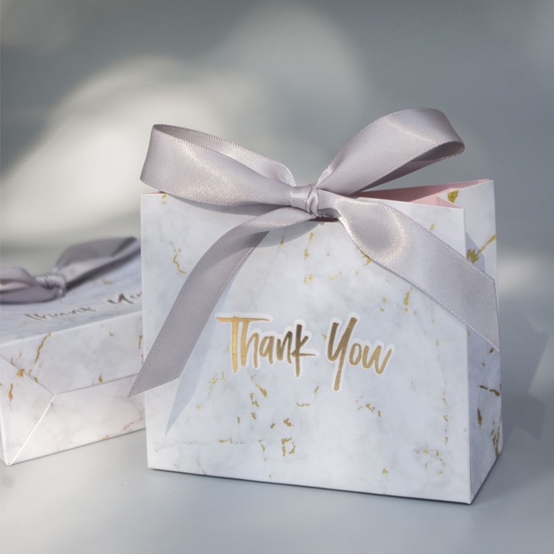 Marble Design Thank You Gift Box (Set of 20/50/100)