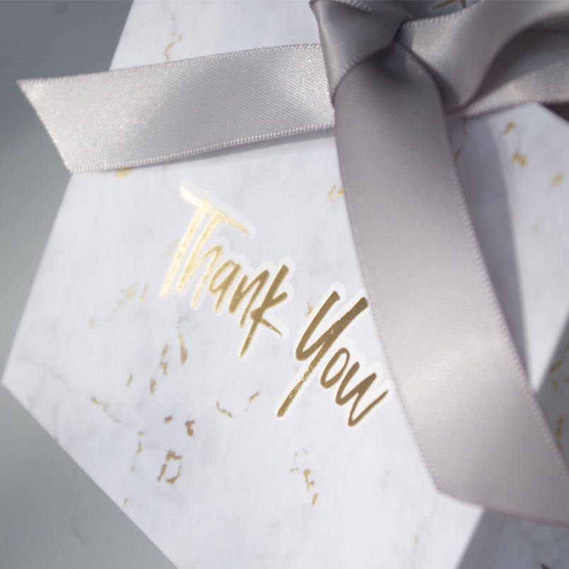 Marble Design Thank You Gift Box (Set of 20/50/100)