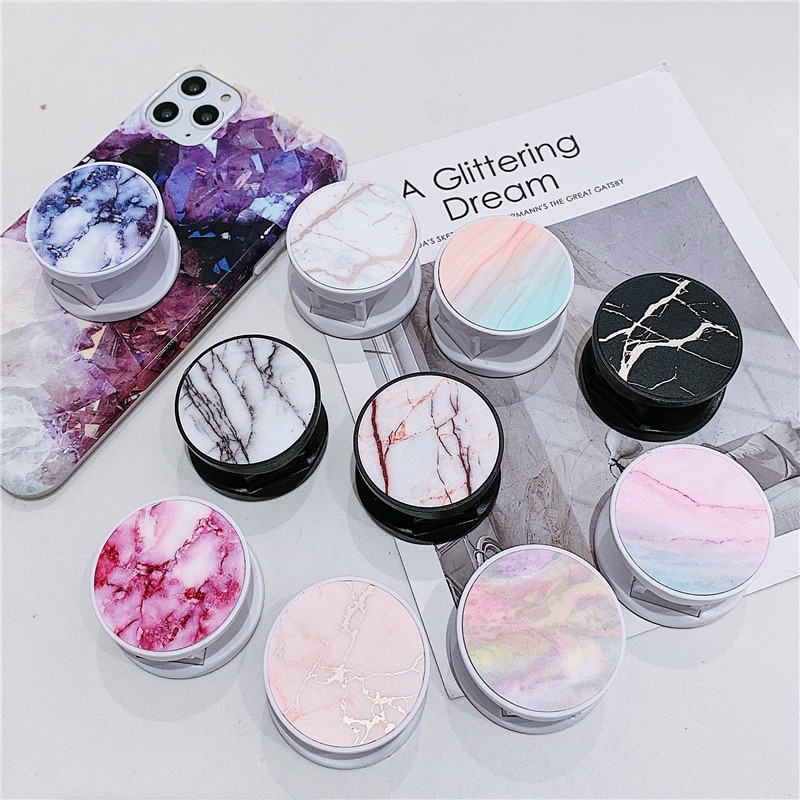 Marble Self-Adhesive Finger Phone Holder Marble Self-Adhesive Finger Phone Holder