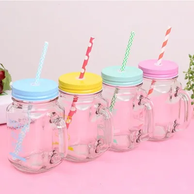 Mason Jar with Straw 15oz Mug Mason Jar with Straw 15oz Mug
