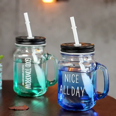 Mason Jars with Handle Drinking Cup Mason Jars with Handle Drinking Cup