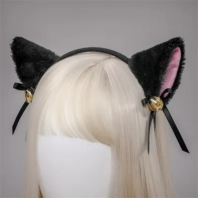 Masquerade Halloween Cat Ears Headwear Cosplay Cat Ear Anime Party Costume Bell Headwear Headband Hair Accessories Masquerade Halloween Cat Ears Headwear Cosplay Cat Ear Anime Party Costume Bell Headwear Headband Hair Accessories