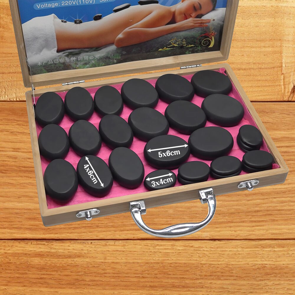 Massage Hot Stone Set with Heating Box Massage Hot Stone Set with Heating Box