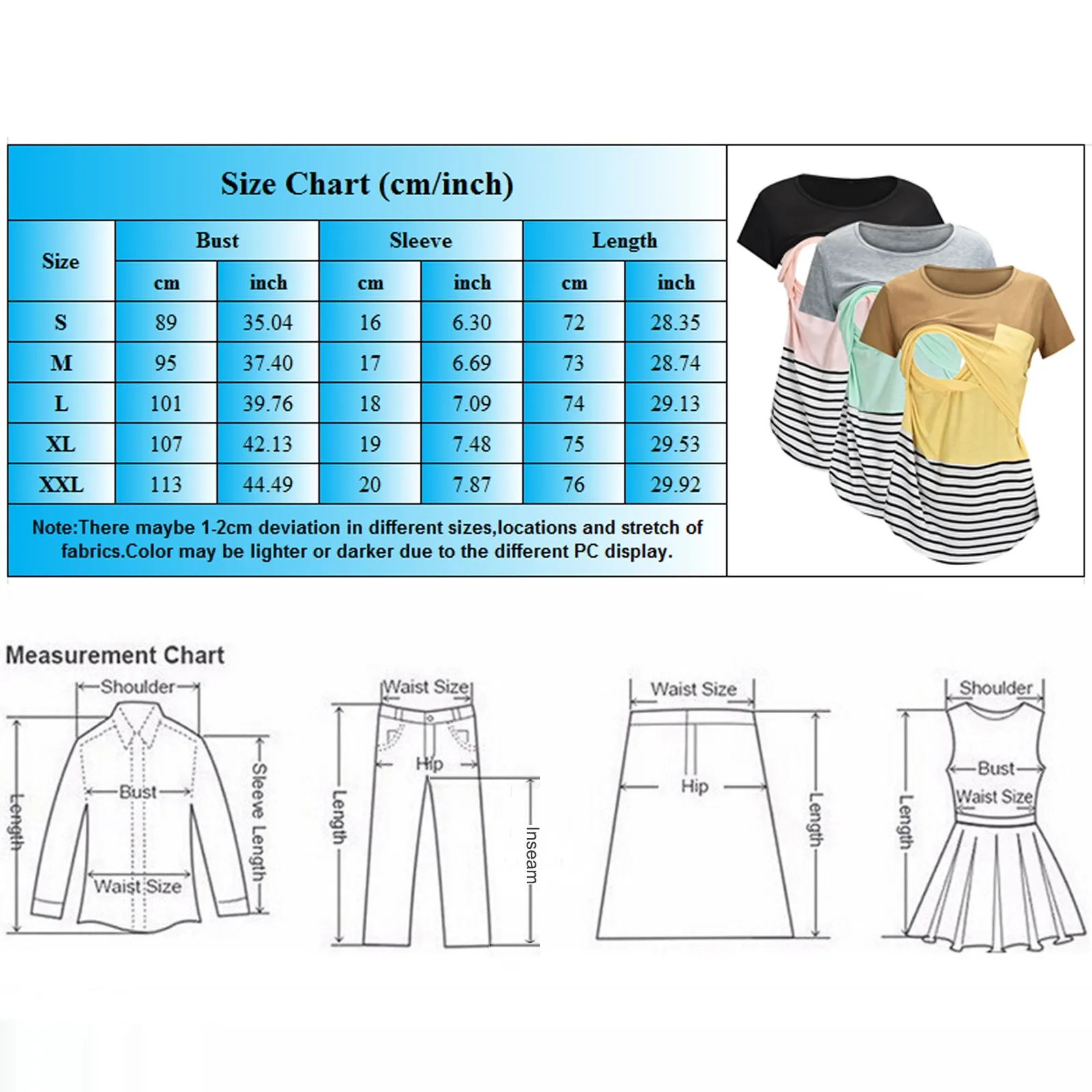 Maternity Clothes Casual Tops Nursing For Breastfeeding T Shirt Striped Print Women Maternity Short Sleeve Maternity