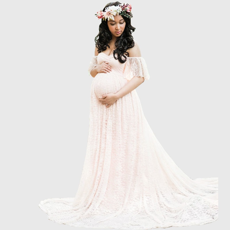 Maternity Maxi Dress Lace Gown Maternity Maxi Dress Lace Gown
