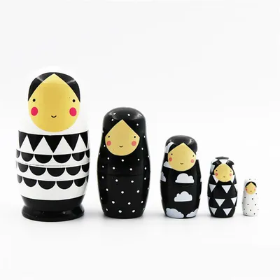 Matryoshka Nesting Dolls Wooden Decor (5 pcs)