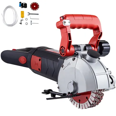 Max 4800W Wall Chaser Concrete Cutter Electric Laser Aiming Groove Slotting Machine 125mm Circular Saw Cutting Tool