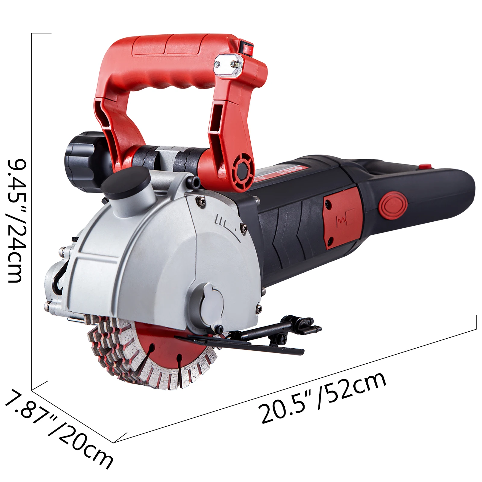 Max 4800W Wall Chaser Concrete Cutter Electric Laser Aiming Groove Slotting Machine 125mm Circular Saw Cutting Tool