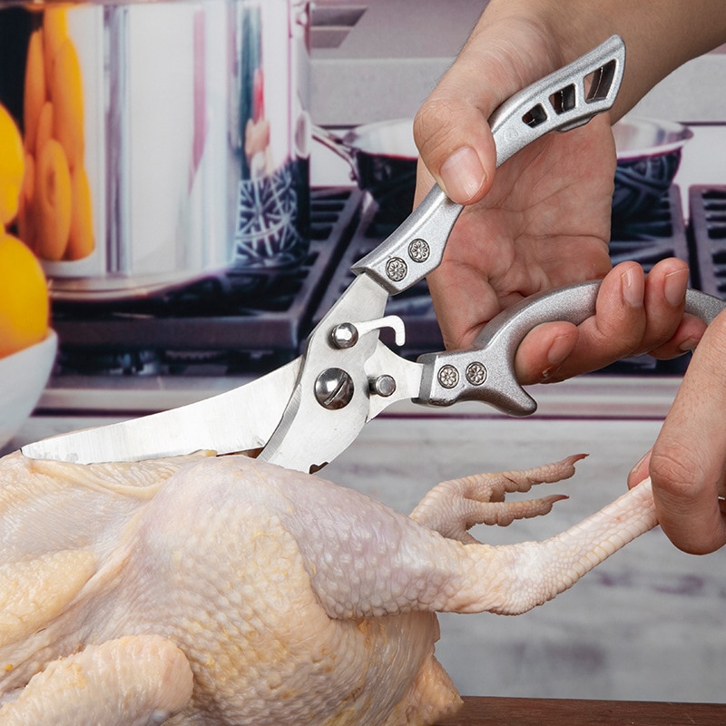 Meat Cutting Scissors with Scale Scraper Meat Cutting Scissors with Scale Scraper