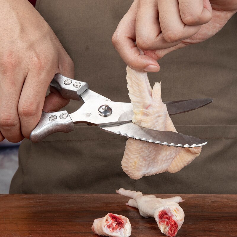 Meat Cutting Scissors with Scale Scraper