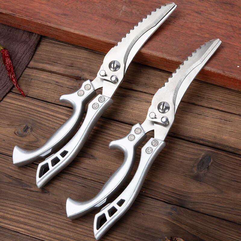 Meat Cutting Scissors with Scale Scraper