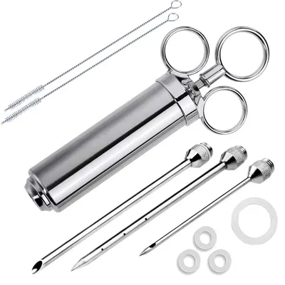 Meat Syringe Stainless Set (10pcs)