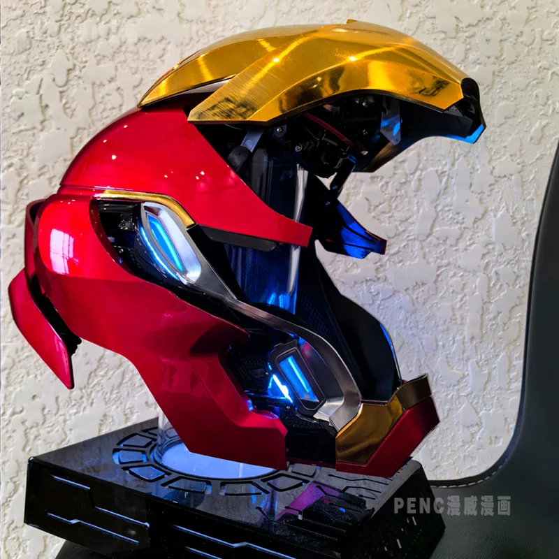 Mechahead Mk50 Jarvis Iron Man Helmet Luminous Voice Control Deformable Electric Opening Halloween Cos Mask Male Toys
