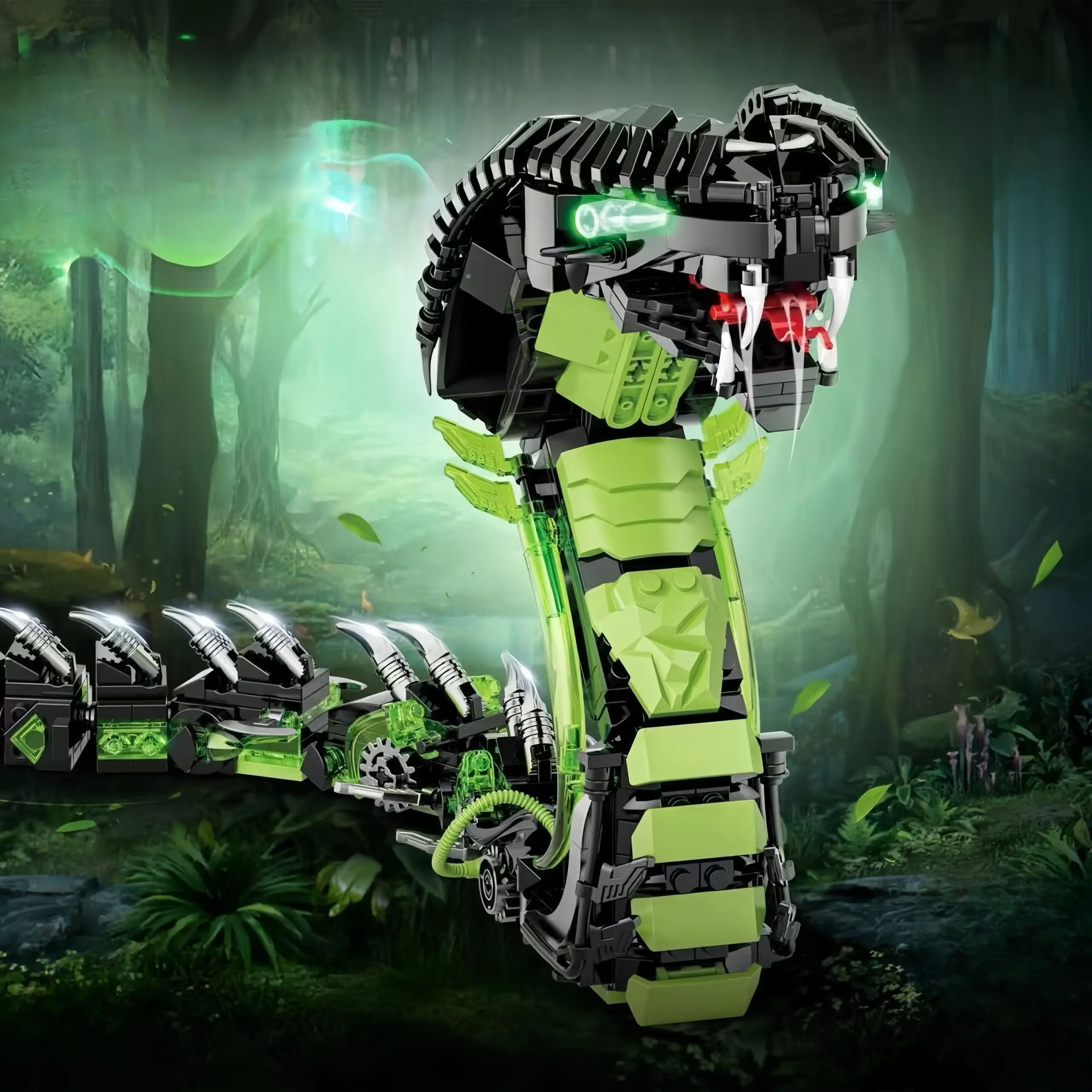 Mechanical Snake Building Blocks Sets 689Pcs STEM Technological Cobra Animals Model Bricks Toys for Kids Childrens Toys Mechanical Snake Building Blocks Sets 689Pcs STEM Technological Cobra Animals Model Bricks Toys for Kids Childrens Toys