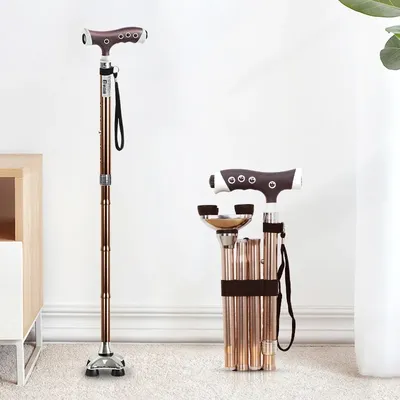 Medical Aluminium Walking Sticking Folding Portable Led Walking Stick For Old People Medical Aluminium Walking Sticking Folding Portable Led Walking Stick For Old People