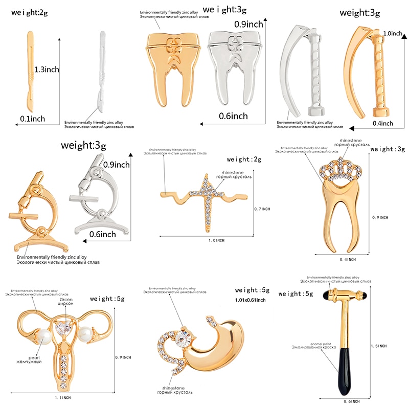 Medical Pin Creative Metal Brooch Medical Pin Creative Metal Brooch