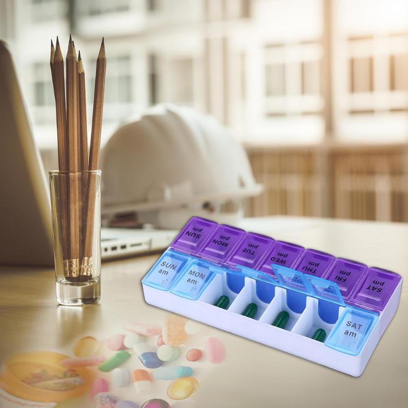Medicine Organizer 14 Grids Pill Box Medicine Organizer 14 Grids Pill Box