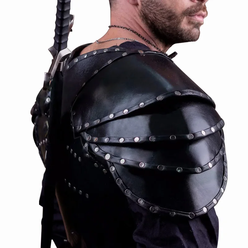 Medieval Viking Knight Shoulder Chest Armor Set Steampunk Breastplate Cuirass Gothic LARP Pauldrons Geralt Witch