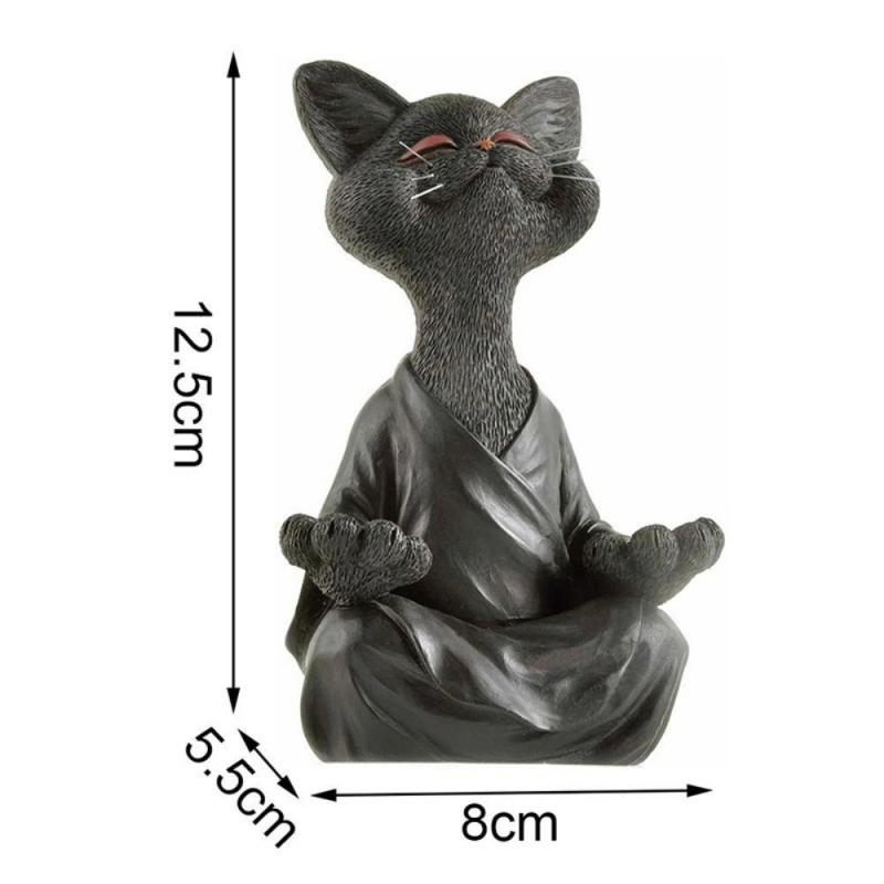 Meditating Cat Buddha Figure Meditating Cat Buddha Figure