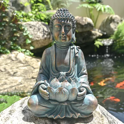 Meditating Garden Buddha Statue with Solar Light Meditating Garden Buddha Statue with Solar Light