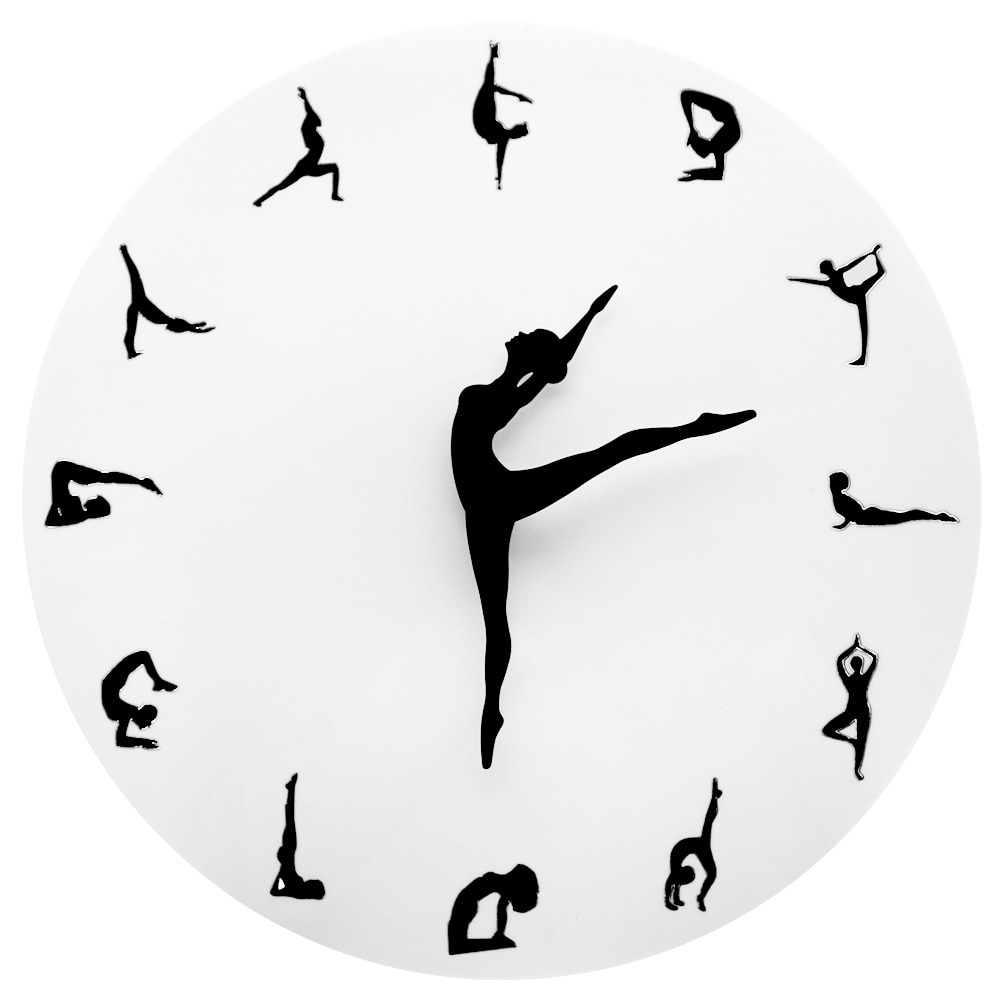 Meditation Postures Yoga Clock