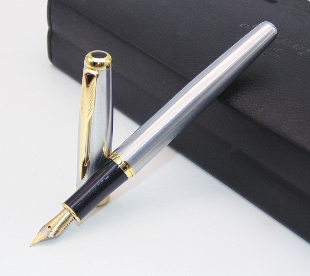 Medium Nib Stainless Metal Fountain Pen