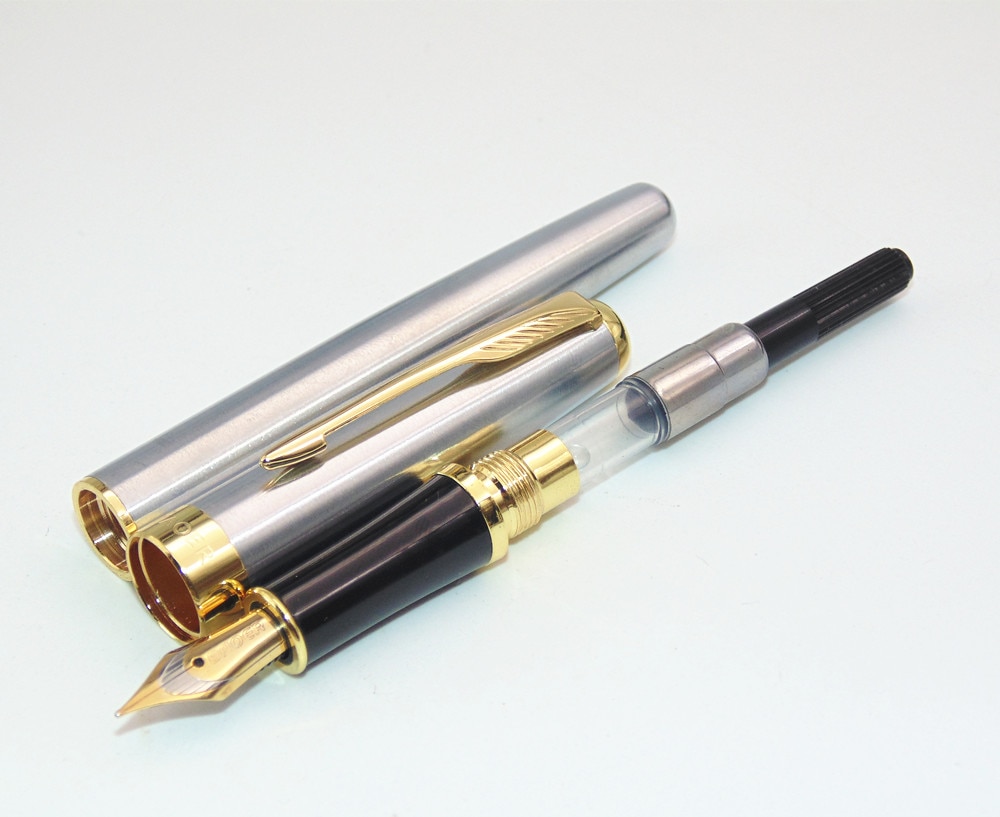 Medium Nib Stainless Metal Fountain Pen Medium Nib Stainless Metal Fountain Pen