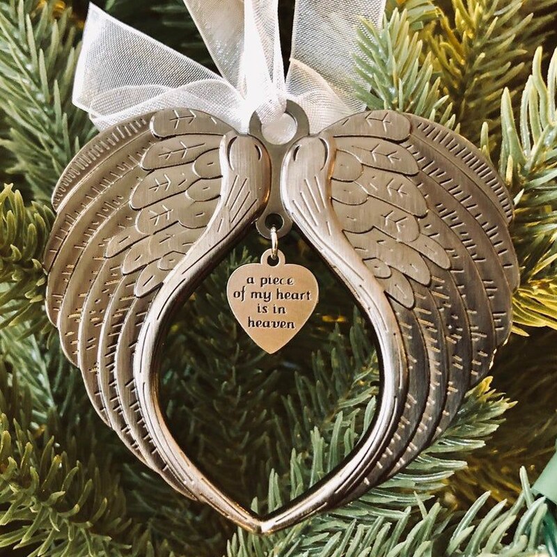 Memorial Angel Wings Christmas Decoration