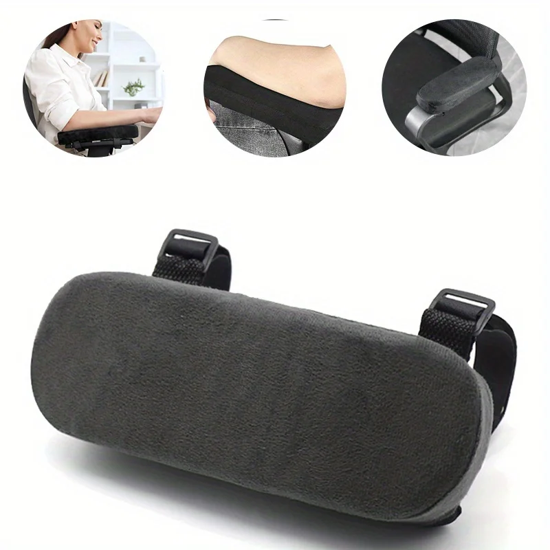 Memory Foam Armrest Pads for Office Chair Elbow Support Cushion for Arm Pressure Relief, Universal Fit Covers for Desk