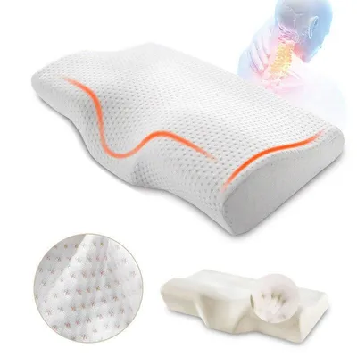 Memory Foam Bed Orthopedic Pillow Neck Protection Slow Rebound Memory Pillow Butterfly Shaped Health Cervical Neck Memory Foam Bed Orthopedic Pillow Neck Protection Slow Rebound Memory Pillow Butterfly Shaped Health Cervical Neck