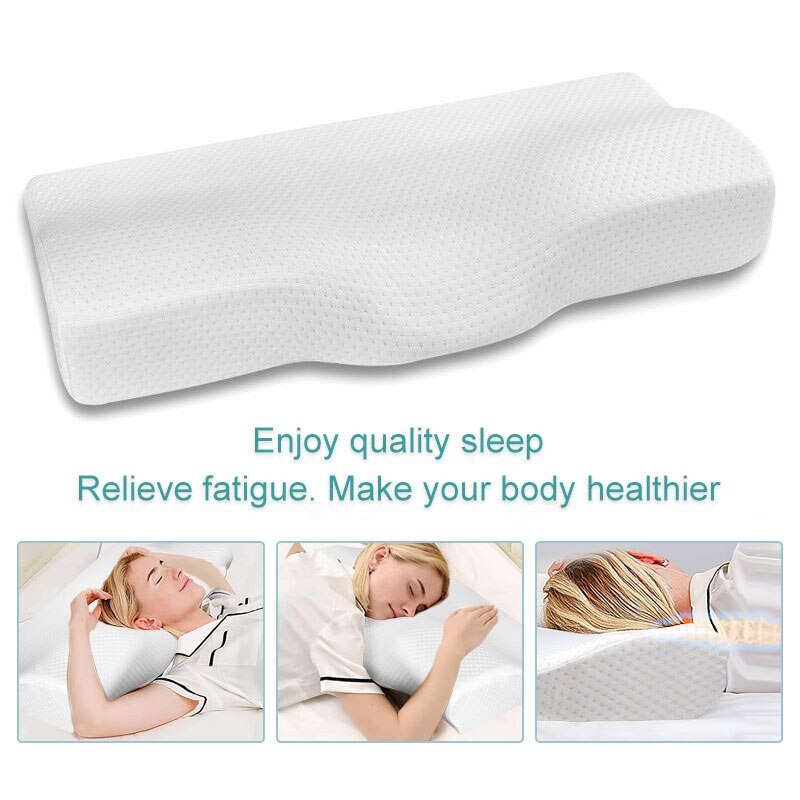 Memory Foam Bed Orthopedic Pillow Neck Protection Slow Rebound Memory Pillow Butterfly Shaped Health Cervical Neck Memory Foam Bed Orthopedic Pillow Neck Protection Slow Rebound Memory Pillow Butterfly Shaped Health Cervical Neck