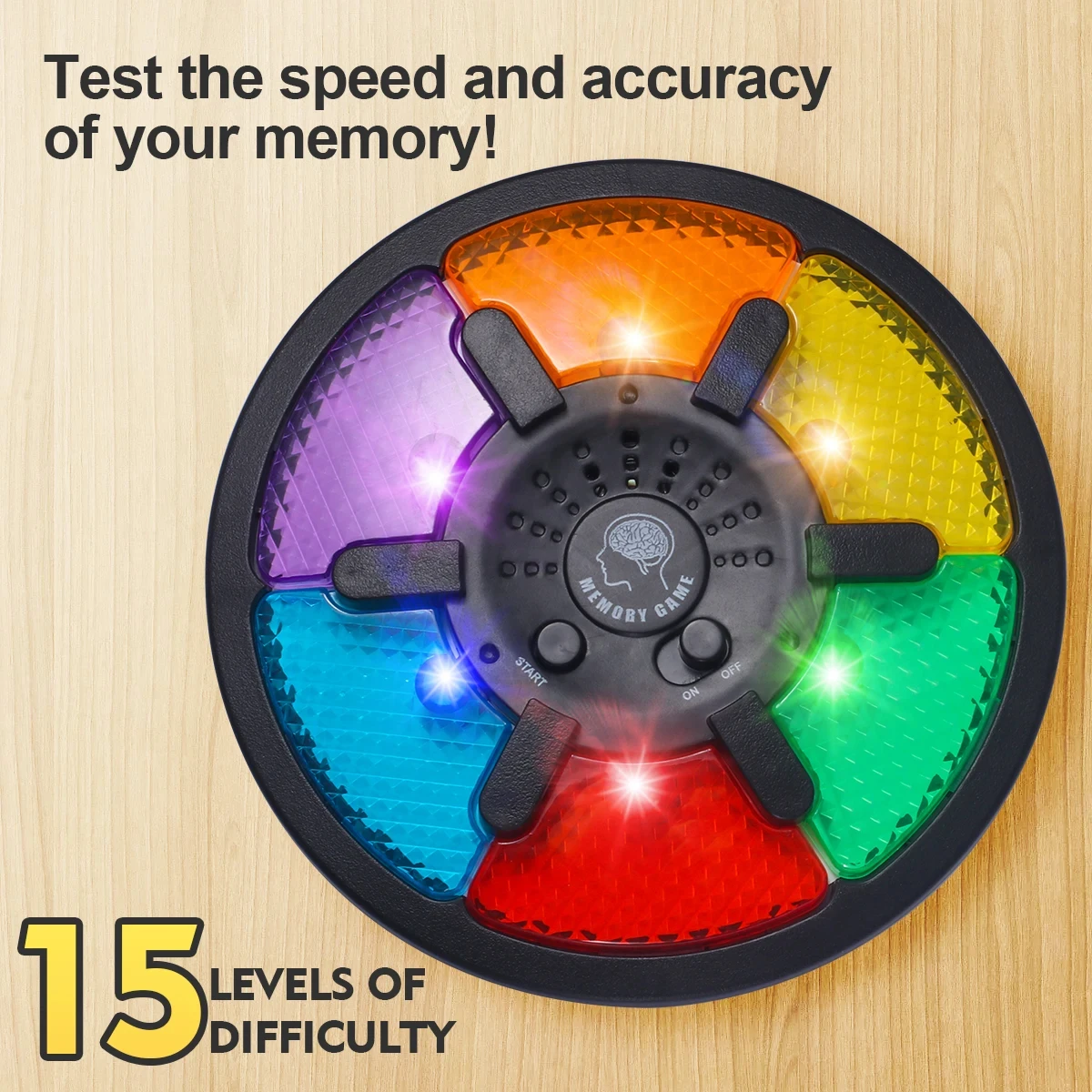 Memory Game Machine Handheld Electronic Memory Game with Light and Sound Puzzle Creative Interactive Game Toy Memory