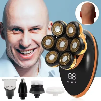 Men 7D Floating Men Electric Shaver Wet Dry Beard Hair Trimmer Electric Razor Rechargeable Bald Head Shaving Machine Men 7D Floating Men Electric Shaver Wet Dry Beard Hair Trimmer Electric Razor Rechargeable Bald Head Shaving Machine