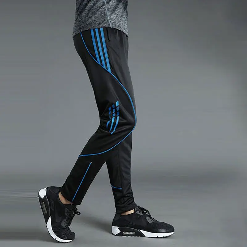 Men Autumn Casual Sports Pants Print Pockets Elastic Waist Loose Quick Drying Fitness Running Basketball Training