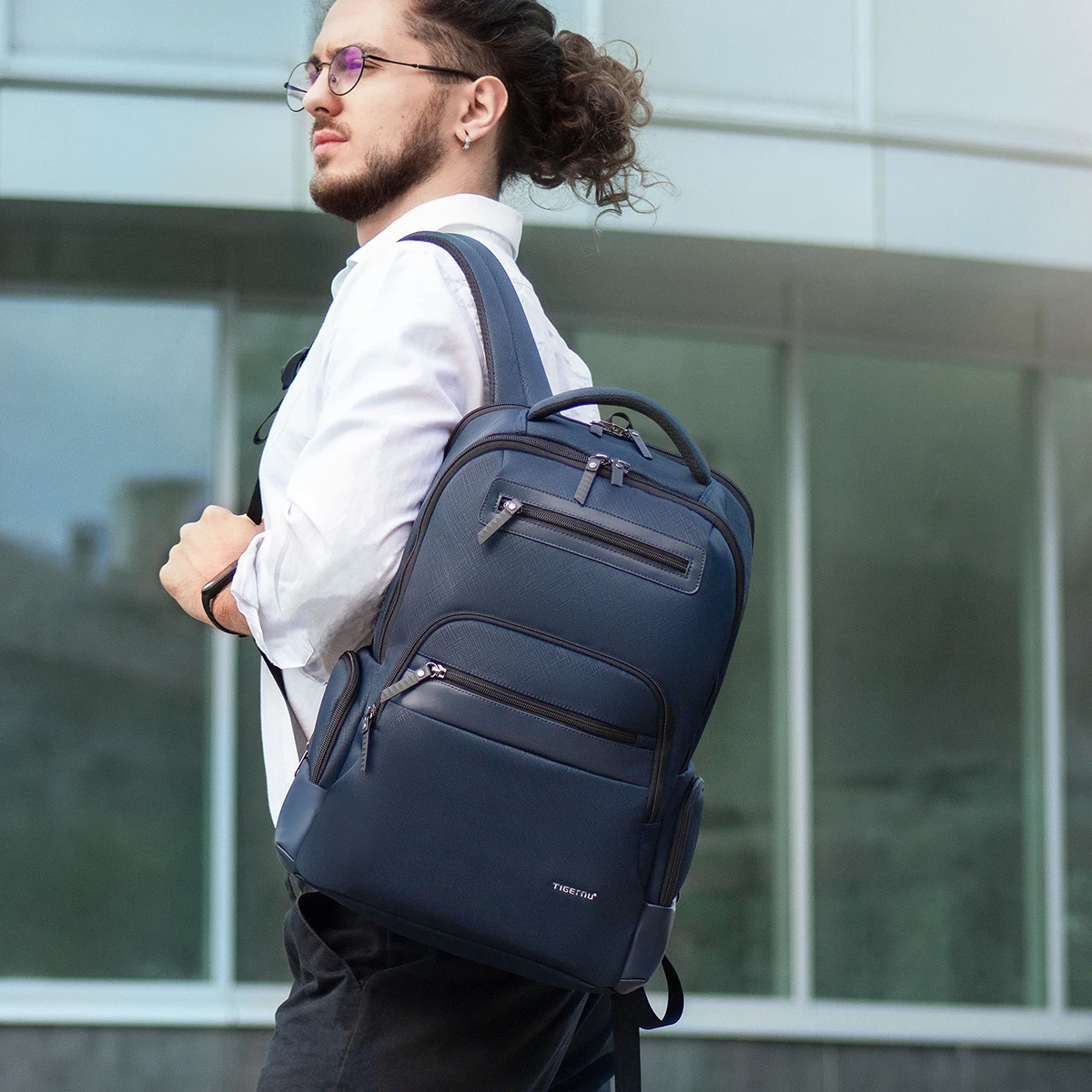 Men Backpack Bag 15.6inch Laptop Backpack Waterproof College Schoolbag Travel Bag Business Bags Connect Series